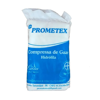 Compressa de Gaze Hidrófila 13 Fios - Prometex