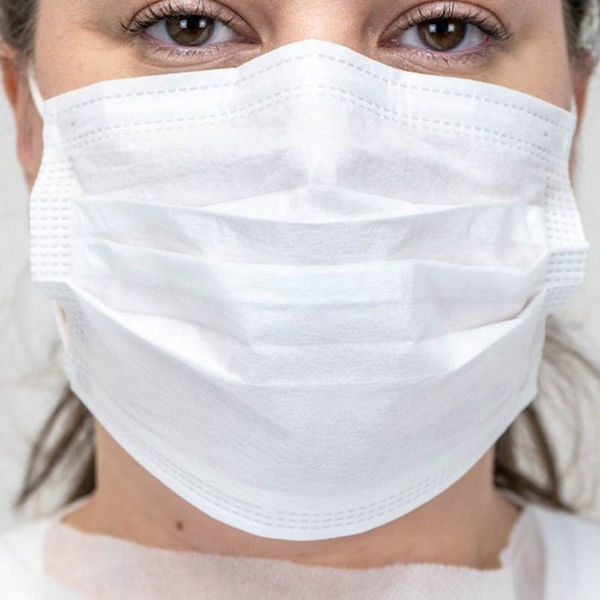 mascara descartavel tripla com elastico branca sp health 141131 3